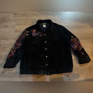 Bob Mackie Embroidered Black Jacket